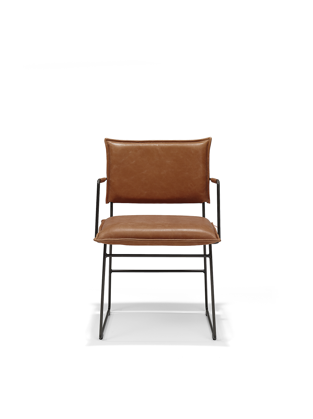 Norman Chair With Arm Bonanza Tan Front LR